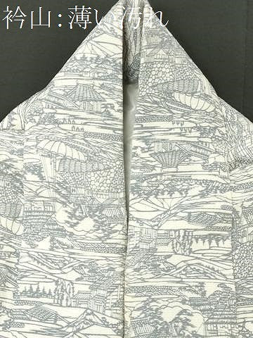 平和屋着物■上質な小紋　風景文　正絹　逸品　CABL5649ou