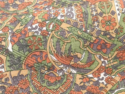 平和屋着物■小紋　切嵌花鳥文　洗える着物　CABL5652ou