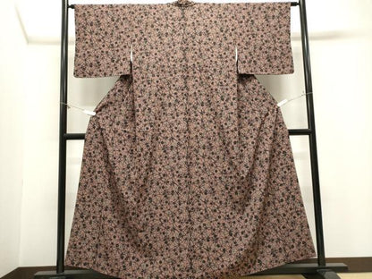 平和屋着物■小紋　舞梅文　洗える着物　CABL5655ou