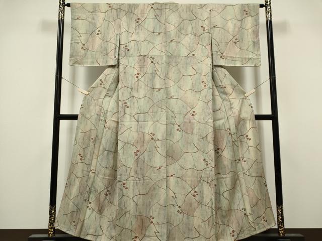 平和屋着物■上質な小紋　木の実　正絹　逸品　未使用　CABL5707ou