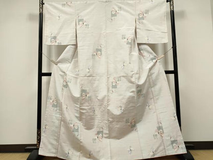 平和屋着物■上質な紬　舞蝶文　正絹　逸品　CABL5716ou
