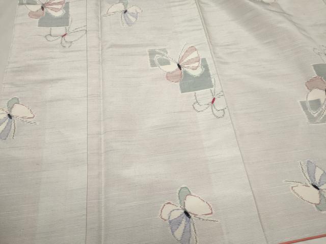 平和屋着物■上質な紬　舞蝶文　正絹　逸品　CABL5716ou