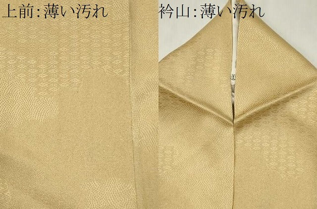 平和屋着物■上質な色無地　雲取り吉祥地紋　浅黄色　正絹　逸品　CABL5723oy