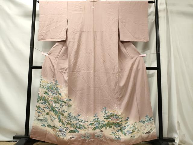 平和屋着物■豪華色留袖　風景文　正絹　逸品　CABL5750oy