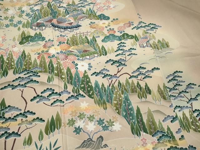 平和屋着物■豪華色留袖　風景文　正絹　逸品　CABL5750oy