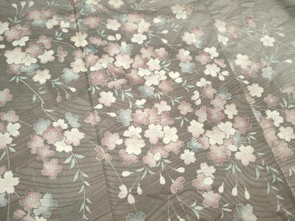 平和屋着物■訪問着　作家物　枝桜文　銀彩　正絹　逸品　CABL5754oy