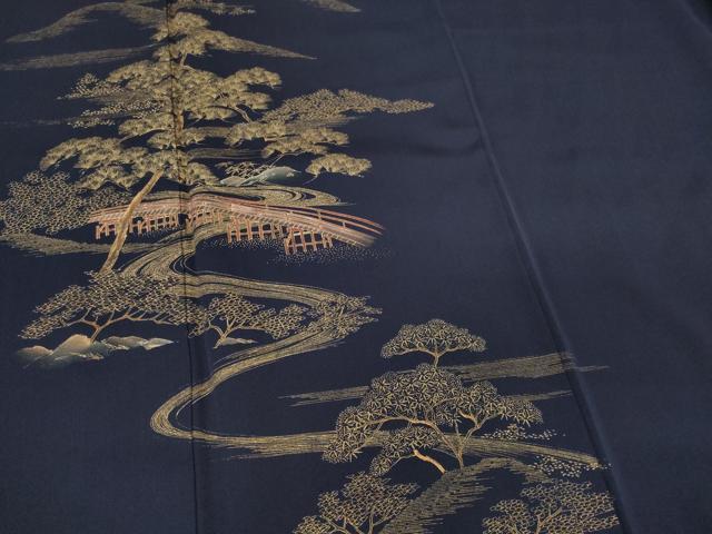 平和屋着物■訪問着　遠山風景文　金彩　正絹　逸品　CABL5755oy