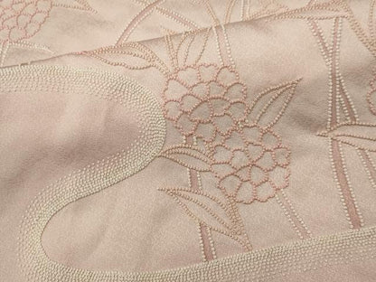 平和屋着物■中国三大刺繍　相良刺繍　色留袖　草花文　正絹　逸品　CABL5756ou