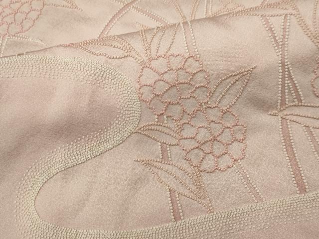 平和屋着物■中国三大刺繍　相良刺繍　色留袖　草花文　正絹　逸品　CABL5756ou