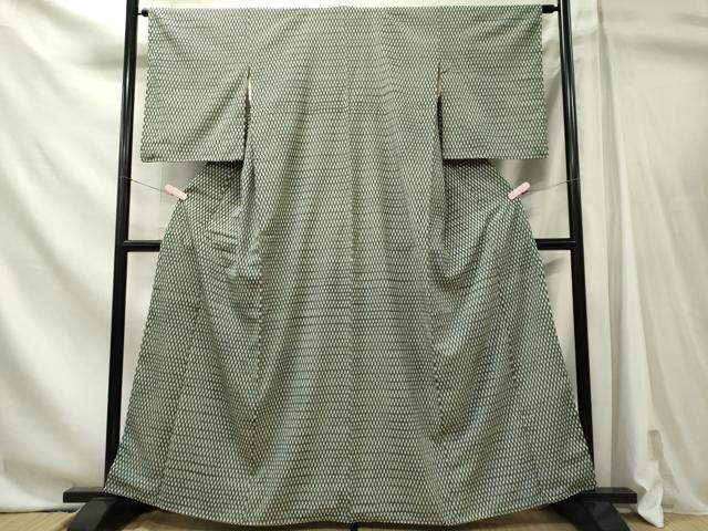 平和屋着物■上質な小紋　矢羽文様　正絹　逸品　CABL5759ou