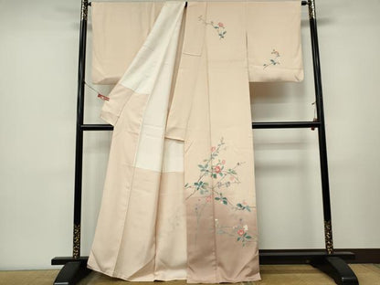 平和屋着物■訪問着　友禅　枝葉花文　反端付き　正絹　逸品　未使用　CABL5761ou