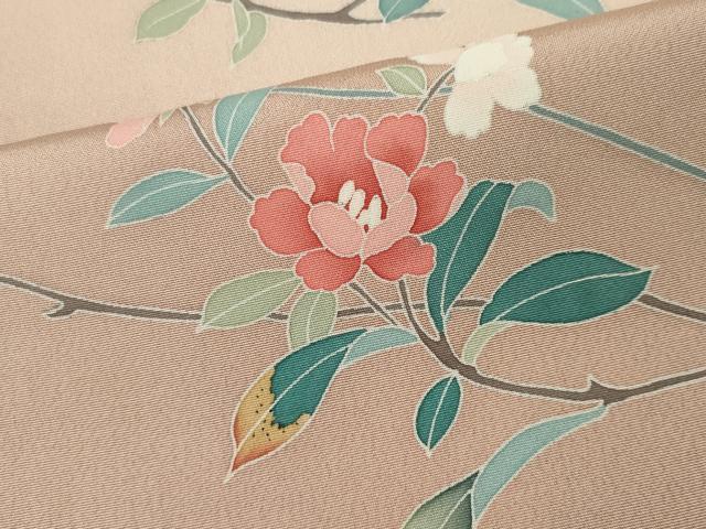 平和屋着物■訪問着　友禅　枝葉花文　反端付き　正絹　逸品　未使用　CABL5761ou