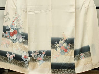 平和屋着物■訪問着　花籠文　暈し染め　正絹　逸品　CABL5763ou