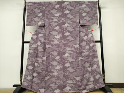 平和屋着物■上質な小紋　吉祥花文　正絹　逸品　CABL5771ou