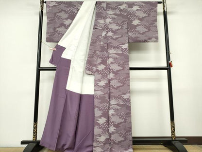 平和屋着物■上質な小紋　吉祥花文　正絹　逸品　CABL5771ou