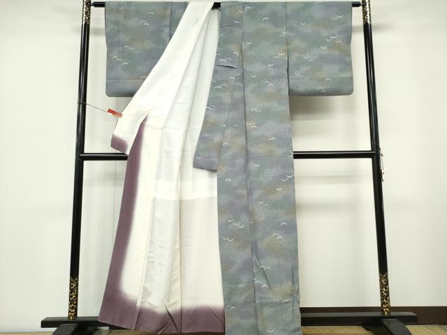 平和屋着物■上質な小紋　霞雪芝文　金彩　正絹　逸品　CABL5773ou