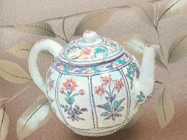 平和屋着物■豪華色留袖　手描き　陶器文　暈し染め　金彩　正絹　逸品　CABL5774ou