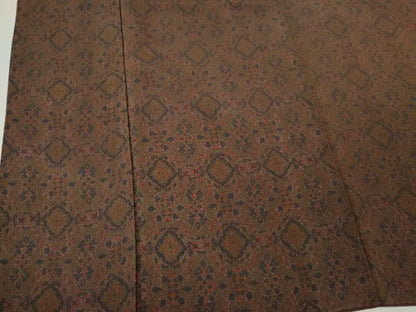 平和屋着物■上質な小紋　蜀江花文　鬼しぼ縮緬　正絹　逸品　CABL5775ou
