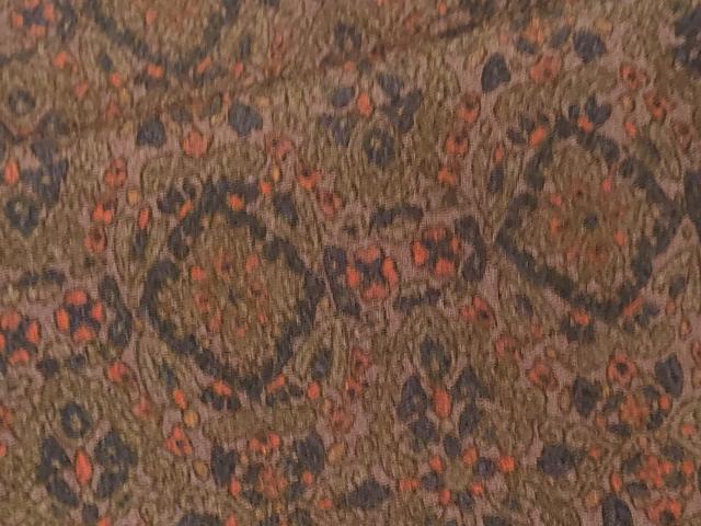 平和屋着物■上質な小紋　蜀江花文　鬼しぼ縮緬　正絹　逸品　CABL5775ou