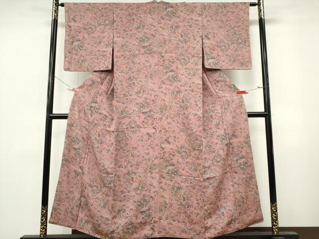 平和屋着物■上質な小紋　作家物　風景草花文　正絹　逸品　CABL5776ou