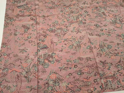 平和屋着物■上質な小紋　作家物　風景草花文　正絹　逸品　CABL5776ou