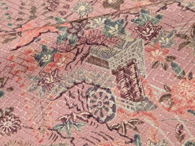 平和屋着物■上質な小紋　作家物　風景草花文　正絹　逸品　CABL5776ou
