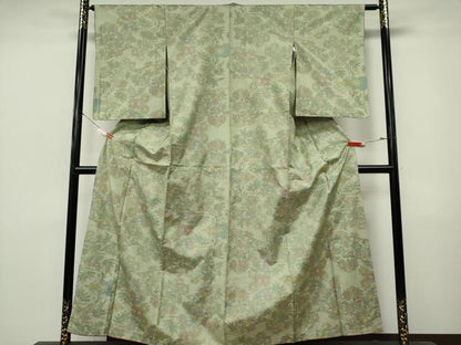 平和屋着物■本場大島紬　7マルキ　草花文　正絹　逸品　CABL5779ou