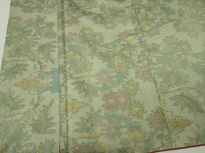 平和屋着物■本場大島紬　7マルキ　草花文　正絹　逸品　CABL5779ou