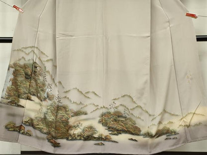 平和屋着物■訪問着　作家物　遠山風景文　正絹　逸品　CABL5780ou