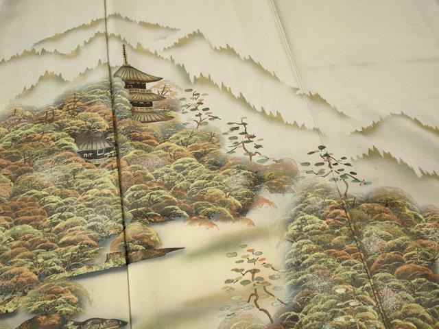 平和屋着物■訪問着　作家物　遠山風景文　正絹　逸品　CABL5780ou