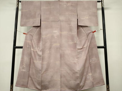 平和屋着物■上質な小紋　流水草木文　正絹　逸品　CABL5782ou