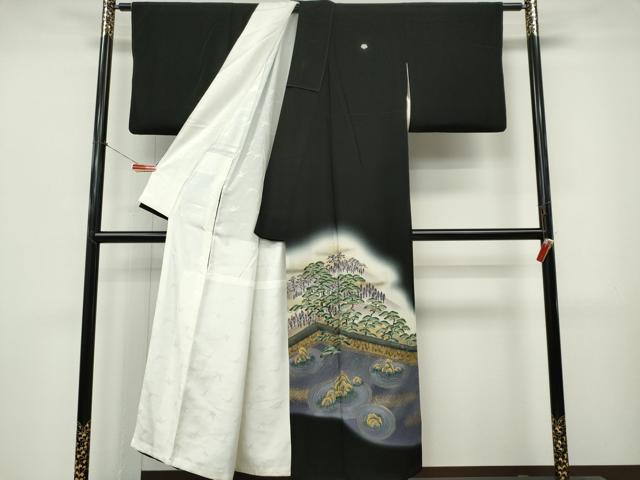 平和屋着物■豪華黒留袖　作家物　樹林文　暈し染め　金彩　正絹　逸品　CABL5790ou
