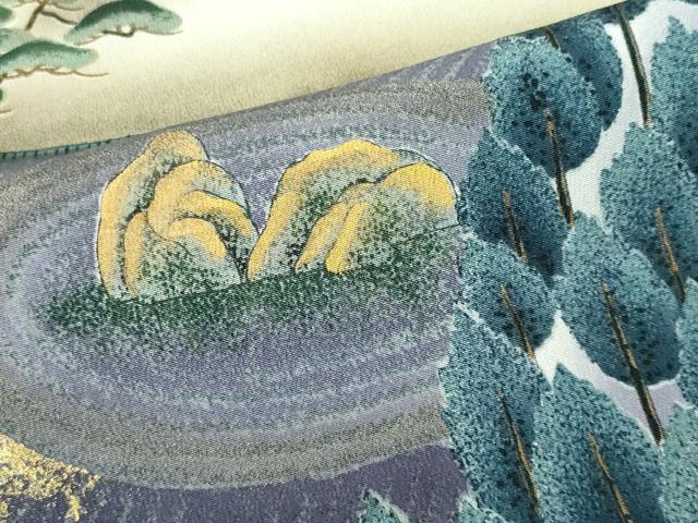 平和屋着物■豪華黒留袖　作家物　樹林文　暈し染め　金彩　正絹　逸品　CABL5790ou