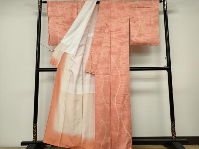 平和屋着物■上質な小紋　絞り　流線文　雲取り地紋　正絹　逸品　CABL5794ou