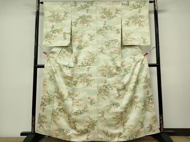 平和屋着物■上質な小紋　草花文　暈し染め　正絹　逸品　CABL5795ou