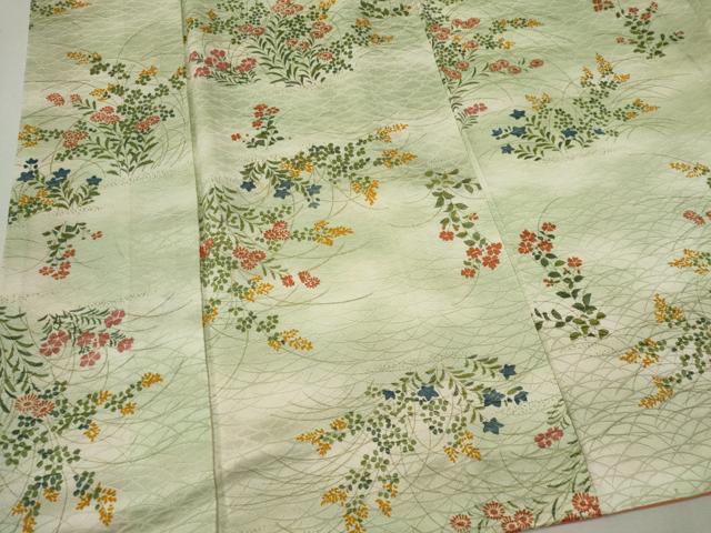 平和屋着物■上質な小紋　草花文　暈し染め　正絹　逸品　CABL5795ou