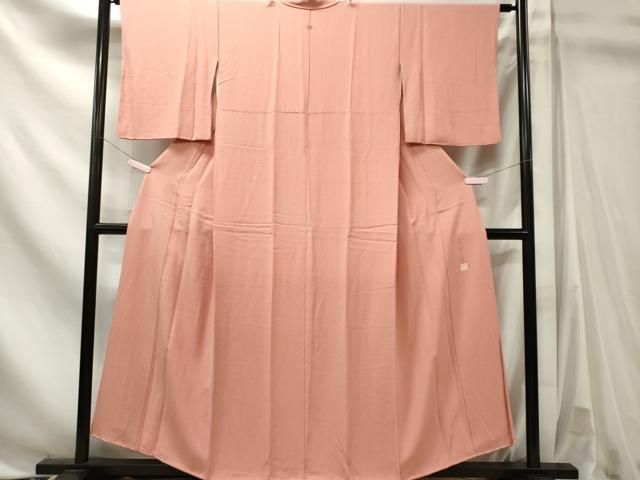 平和屋着物■上質な色無地　作家物　珊瑚色　正絹　逸品　CABL5842ou