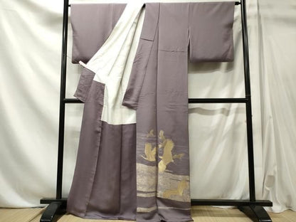 平和屋着物■豪華色留袖　作家物　飛鶴文　金糸　正絹　逸品　CABL5845ou