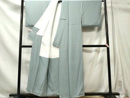 平和屋着物■上質な色無地　秘色色　正絹　逸品　CABL5847ou