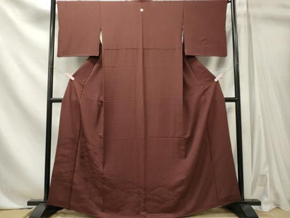 平和屋着物■訪問着　風景地紋　栗皮茶色　正絹　逸品　CABL5848ou