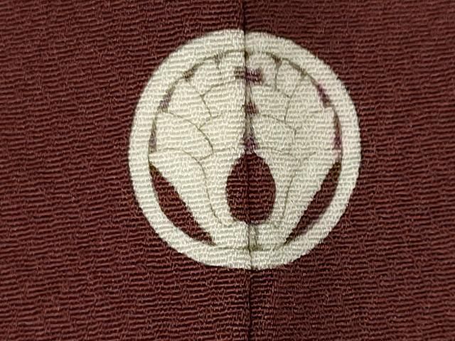 平和屋着物■訪問着　風景地紋　栗皮茶色　正絹　逸品　CABL5848ou