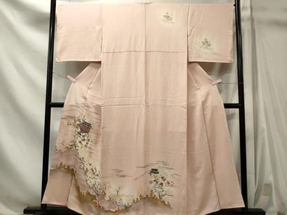 平和屋着物■訪問着　風景文　暈し染め　金彩　正絹　逸品　CABL5853ou