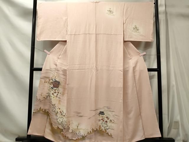 平和屋着物■訪問着　風景文　暈し染め　金彩　正絹　逸品　CABL5853ou