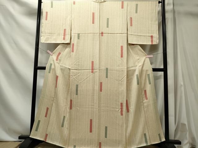 平和屋着物■上質な小紋　縞　正絹　逸品　CABL5865ou