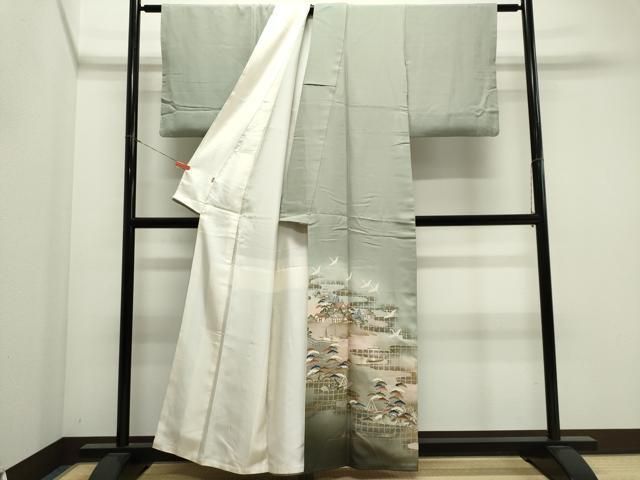 平和屋着物■豪華色留袖　作家物　飛鶴風景文　暈し染め　金銀彩　三越扱い　正絹　逸品　CABL5877ou