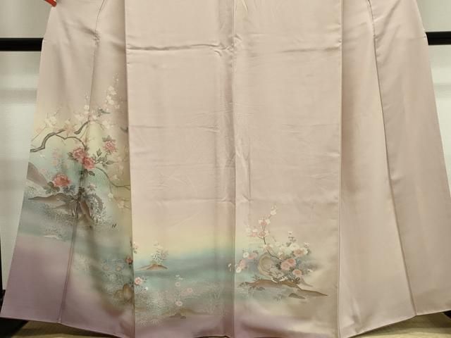 平和屋着物■訪問着　風景花鳥文　暈し染め　金彩　正絹　逸品　CABL5880ou