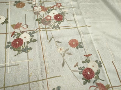 平和屋着物■訪問着　鴛鴦花文　暈し染め　正絹　逸品　CABL5884ou