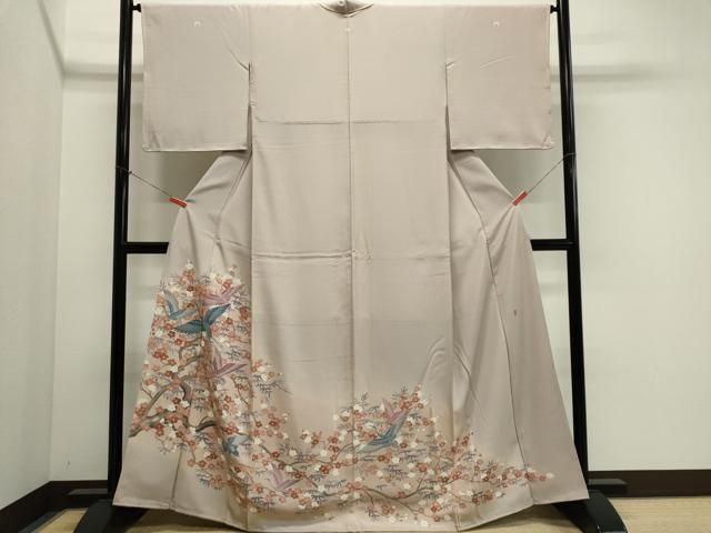 平和屋着物■豪華色留袖　作家物　飛鶴枝花文　金彩　正絹　逸品　CABL5889ou