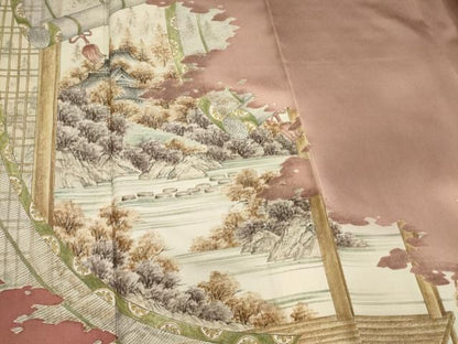平和屋着物■豪華色留袖　作家物　風景文　暈し染め　正絹　逸品　CABL5893ou