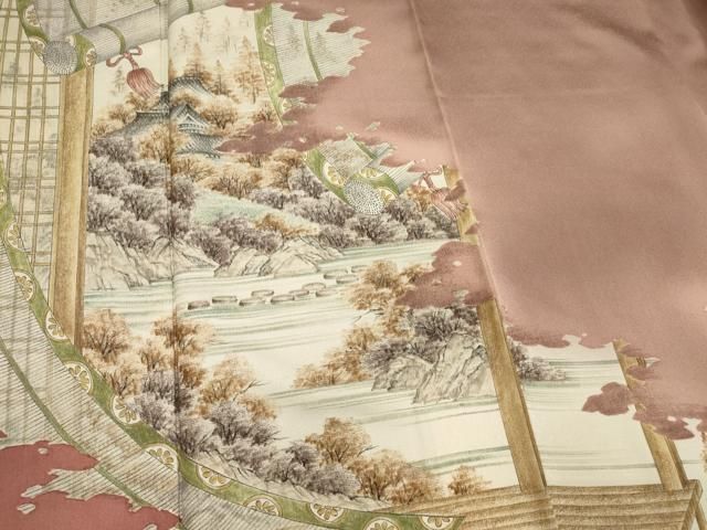 平和屋着物■豪華色留袖　作家物　風景文　暈し染め　正絹　逸品　CABL5893ou